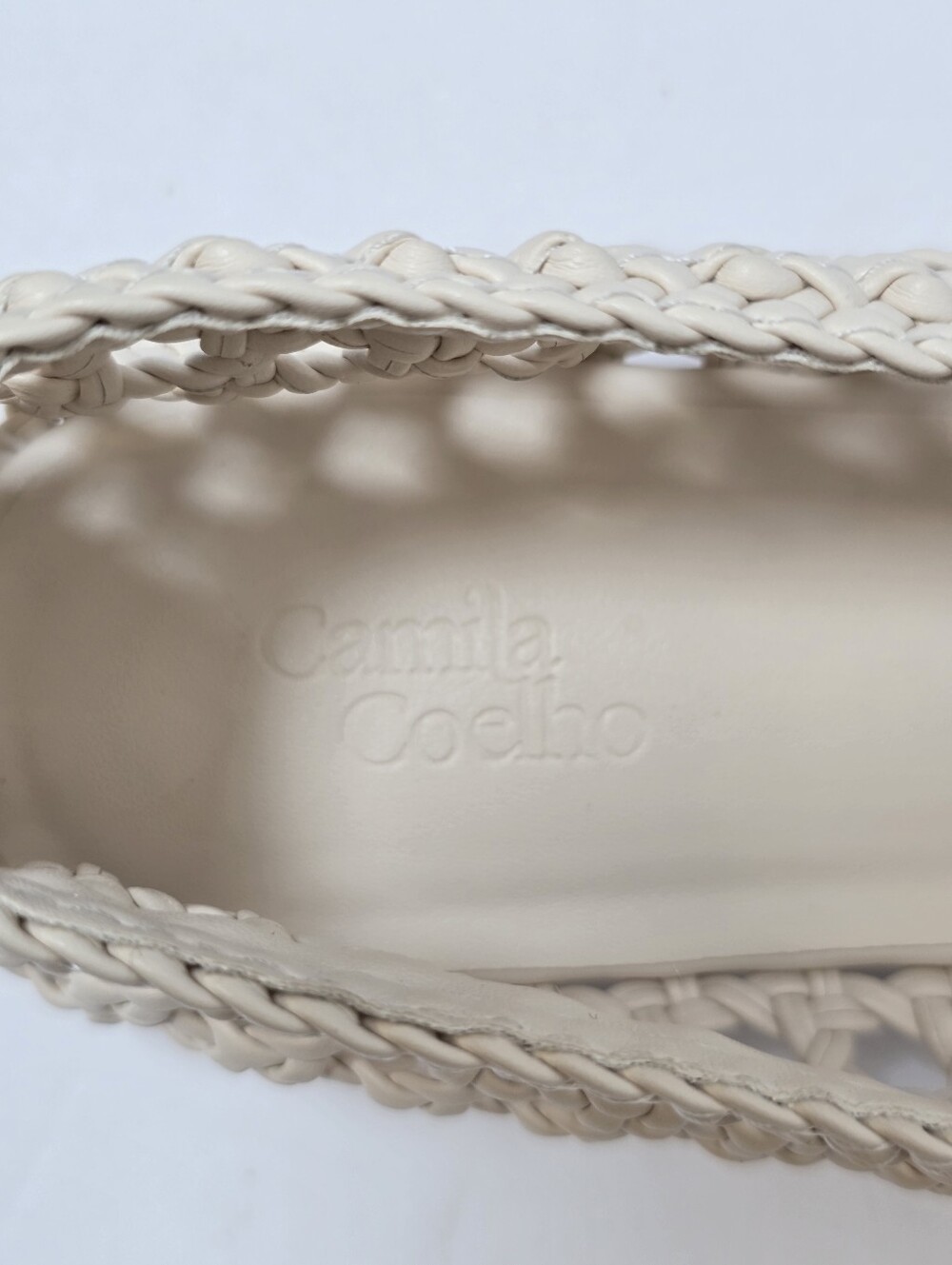 Camila Coelho Revolve Willow Woven Square Toe Euro Summer Ballet Flats Sz.8 - Picture 7 of 9